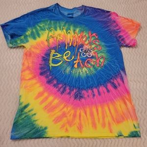 Fort Meyers Beach Tie Dye T Shirt Sz M Florida Beach Summer.